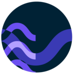 Circle with purple waves