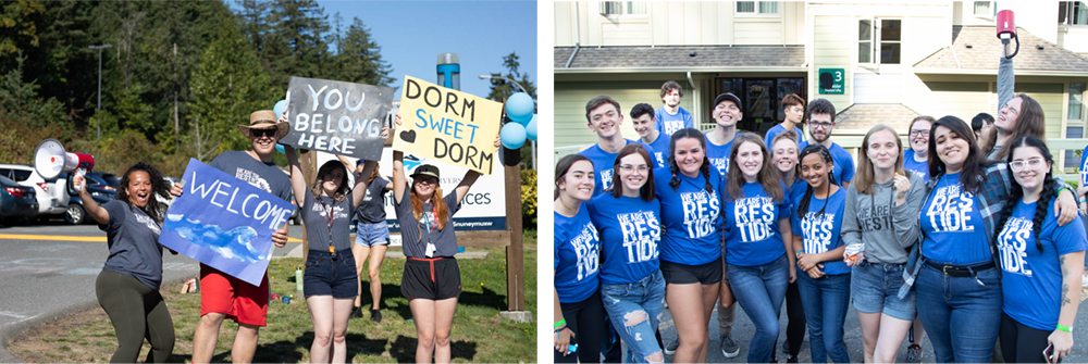 Move in Day! Resident assistants welcoming new students to the campus